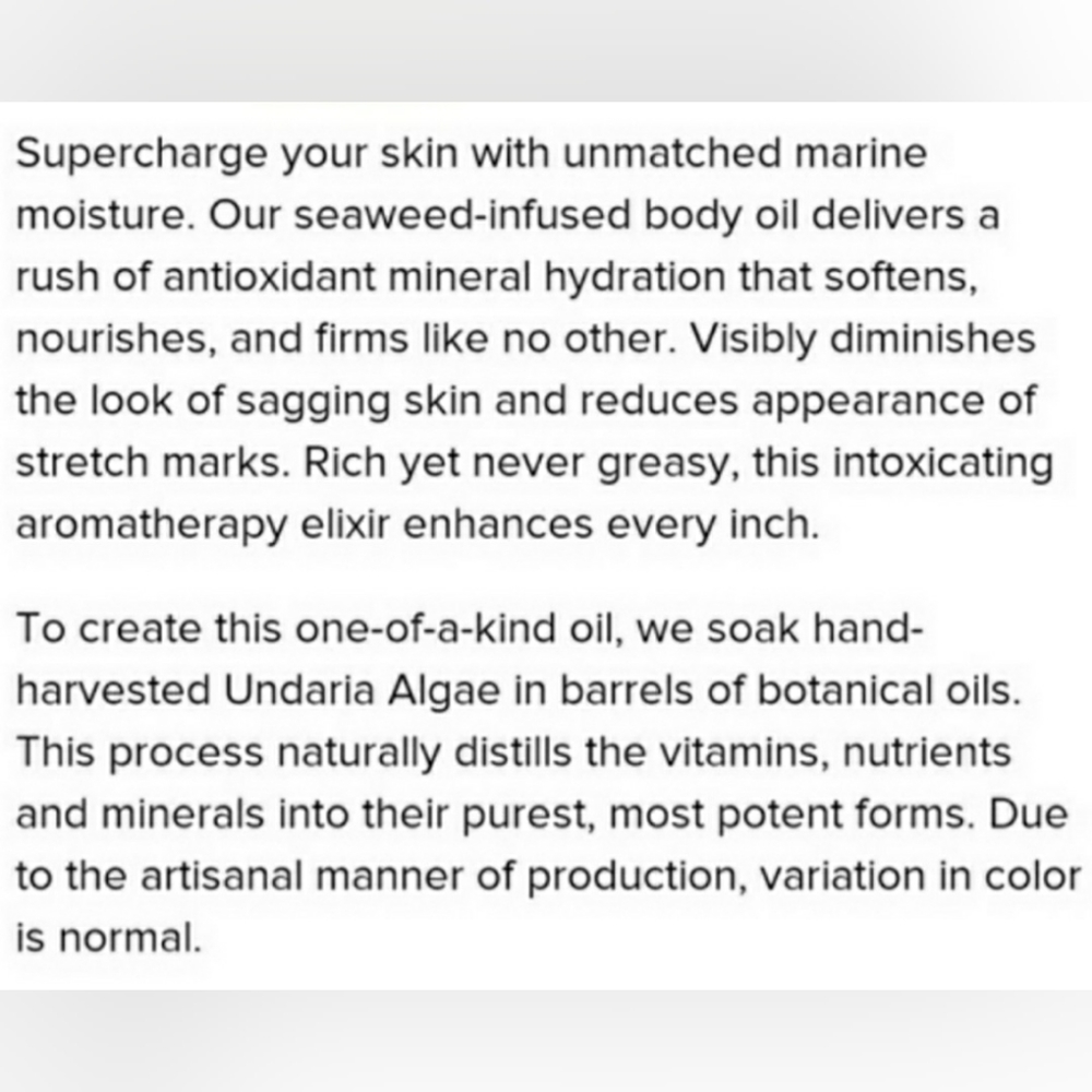 OSEA UNDARIA ALGAE BODY OIL. - Picture 4 of 6
